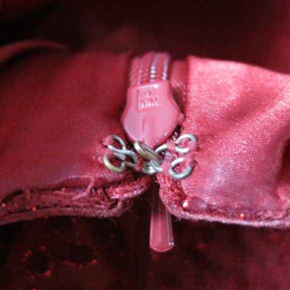 Red Sparkling Formal Dress by ML Monique Lhuillier - Picture 12 of 16